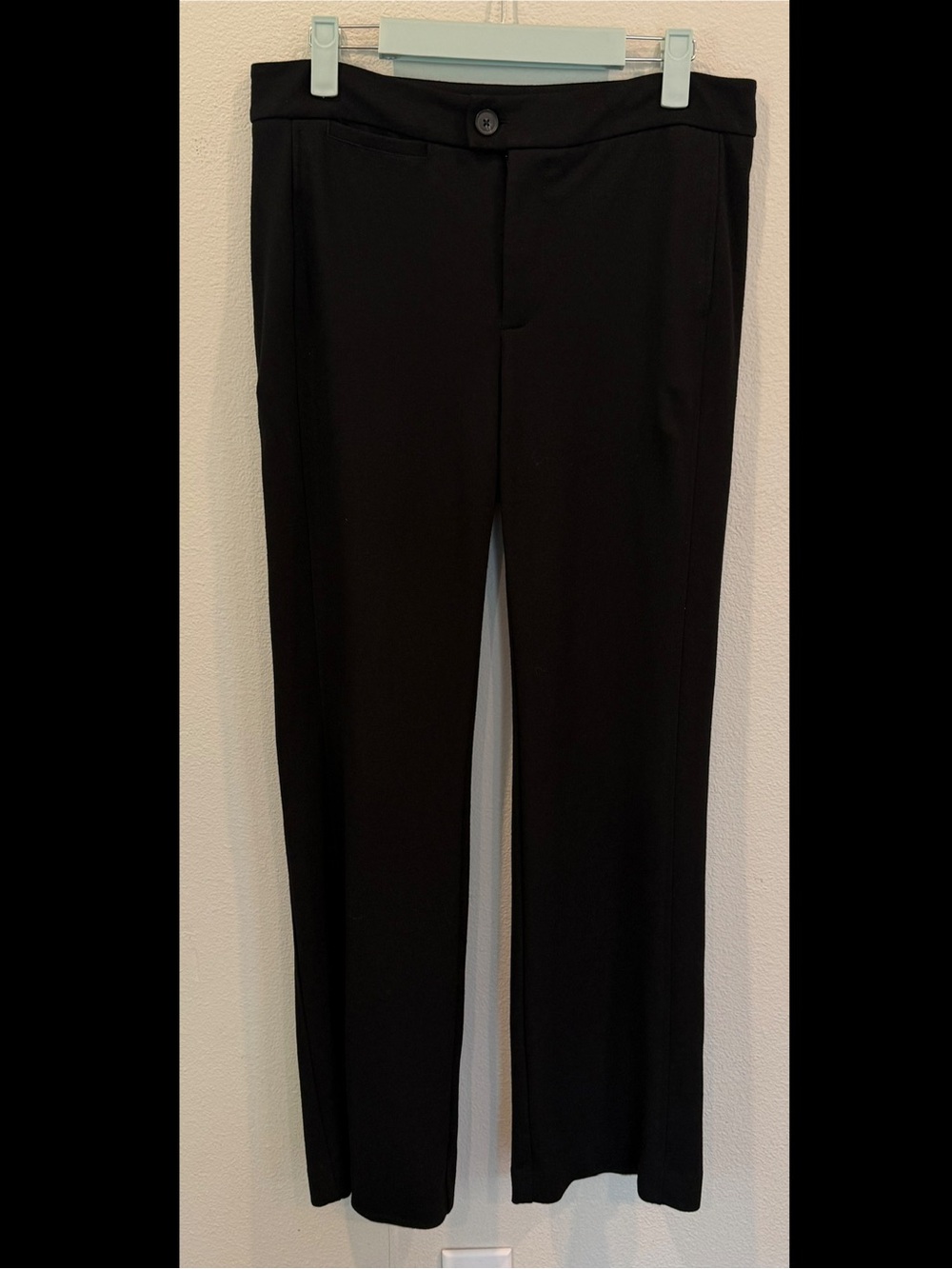 NYDJ Lift Tuck Black Stretch Straight Trouser Career Pants Womens Size 6P Petite